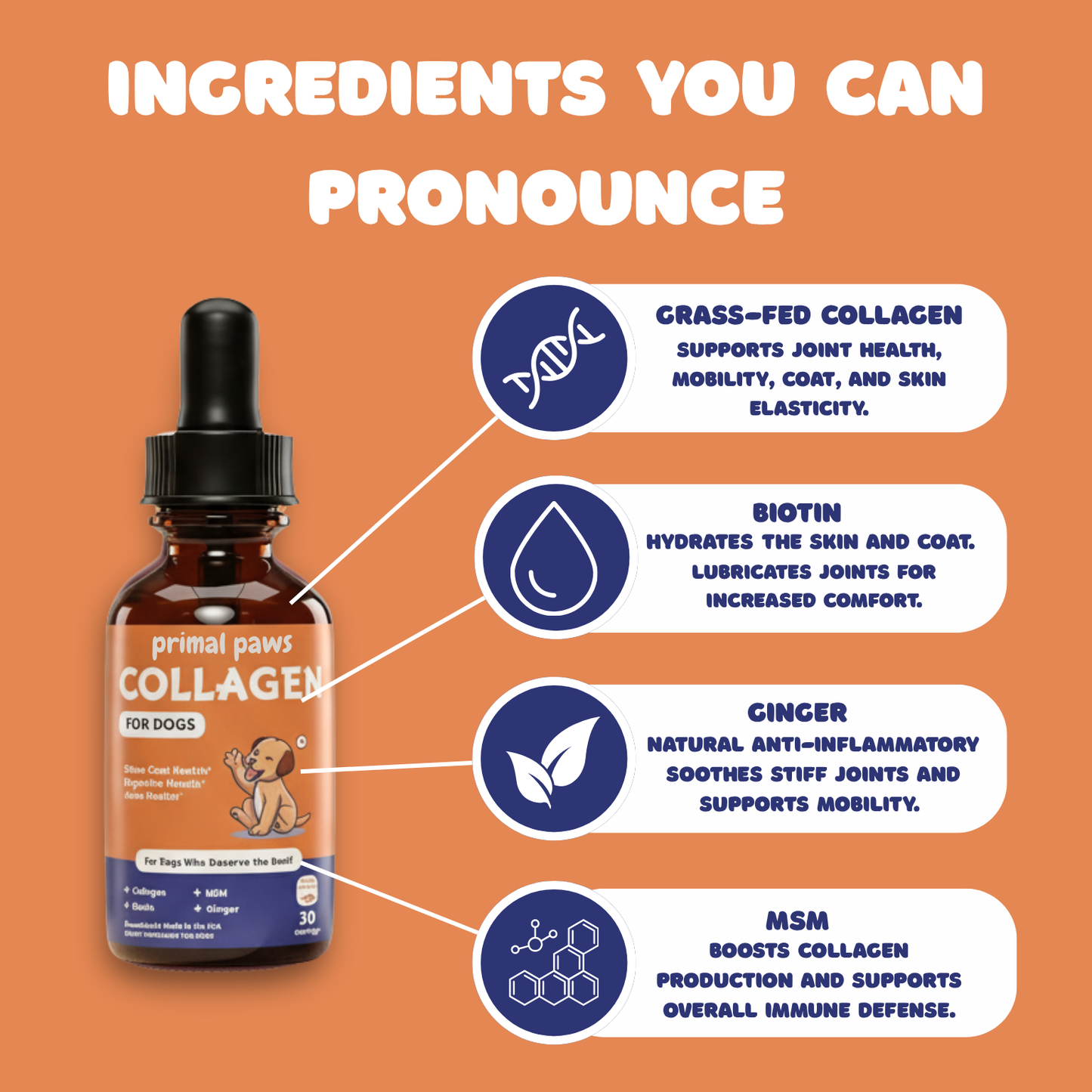 Primal Paws Liquid Collagen for Dogs